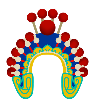卡通京剧戏剧人物脸谱插画PNG图片 国潮中国风Q版戏剧人物PS素材