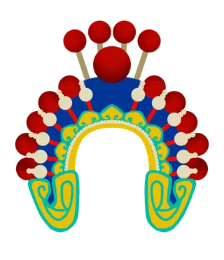 卡通京剧戏剧人物脸谱插画PNG图片 国潮中国风Q版戏剧人物PS素材