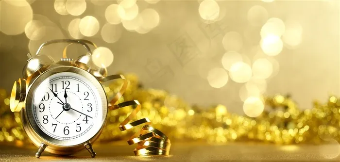 创意金色闹钟时间就是生命摄影