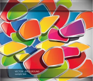 免抠彩色叠纸矢量