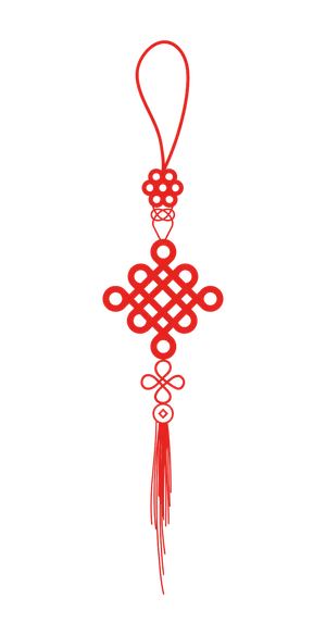 红色平安结中国结免扣素材