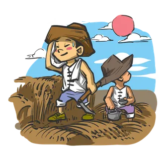 五一劳动节农民劳动场景