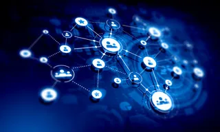 商务蓝色信息数码高科技创意背景