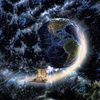 元宇宙世界风景天空背景墙