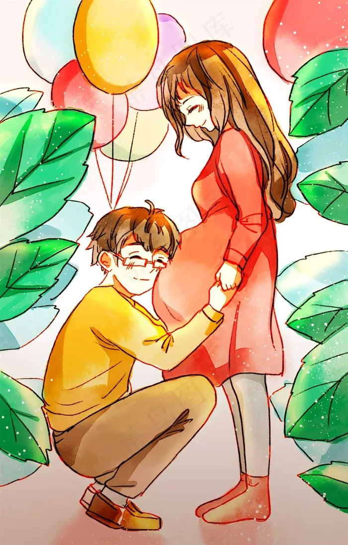 母亲节插画 psd模版下载