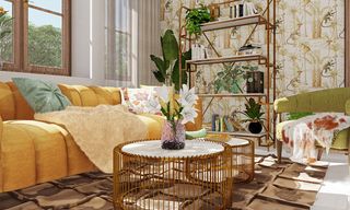 北欧简约现代艺术风格室内设计客厅沙发场景(6)