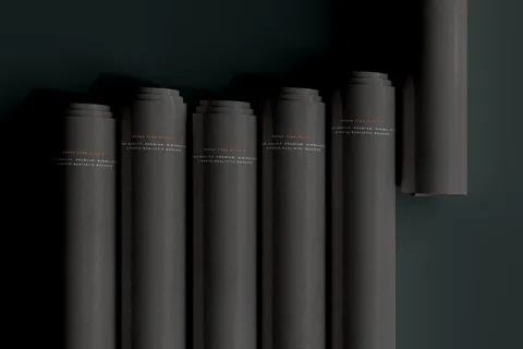 高端暗黑文具类文创VI样机模板