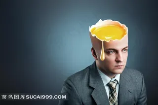 创意鸡蛋黄脑袋图片