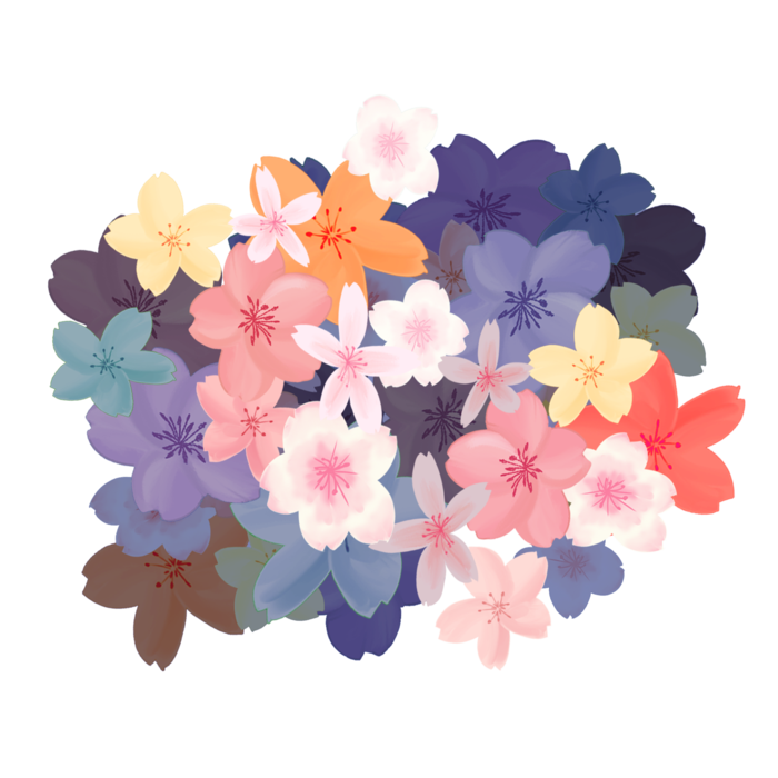 春天浪漫粉红色樱花手绘樱花梅花桃花花朵图片PNG免扣素材