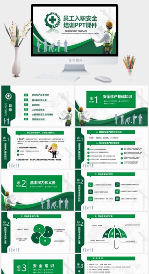 安全生产PPT模板预览图