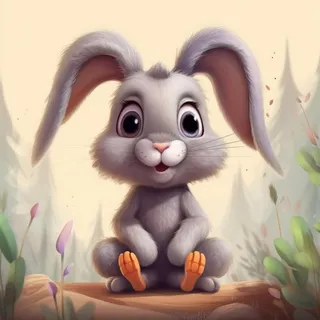 卡通动物兔子背景