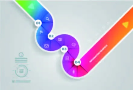 免抠变幻波浪标签eps,ai矢量模版下载