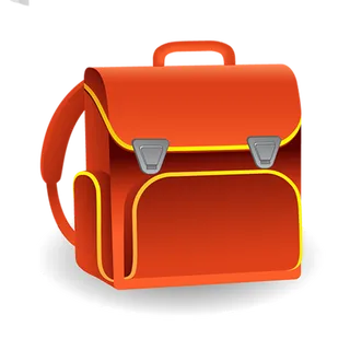 橘色书包卡通少儿兴趣班素材