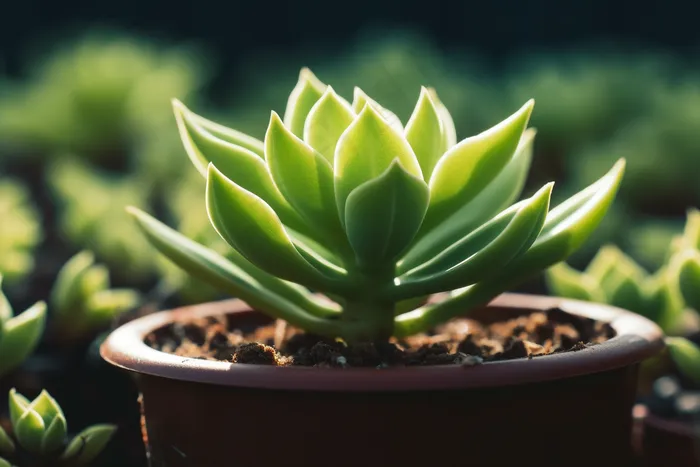 多肉植物盆栽摄影图(4032x2688)