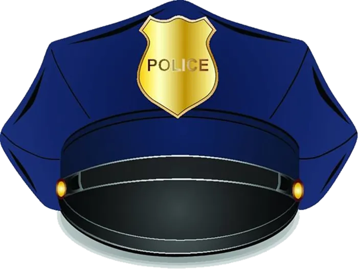 警察帽简笔
