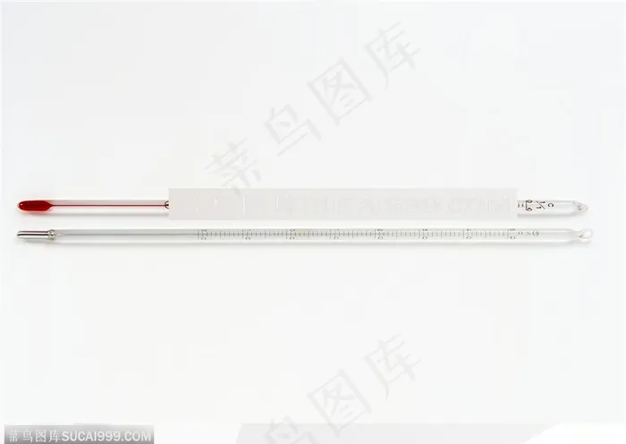 研究实验器具-两支倒放的温度计