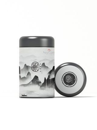 国风高档茶叶包装盒袋罐瓶LOGO标贴展示VI智能贴图样机PSD素材