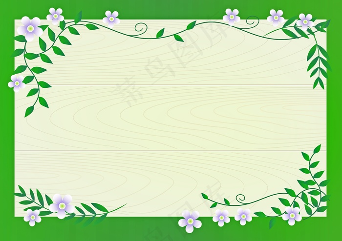 绿色鲜花背景图片