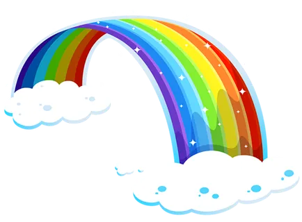 彩虹白云卡通