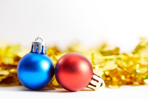 圣诞节圣诞球桌面装饰元素静物特写场景(84)