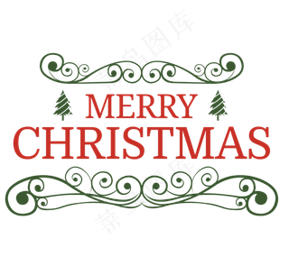 圣诞狂欢英文艺术字