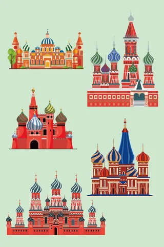 矢量欧式建筑城堡