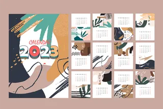 2023日历 2023年挂历 兔年日历 