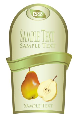 香梨异型不干胶标签瓶贴纸