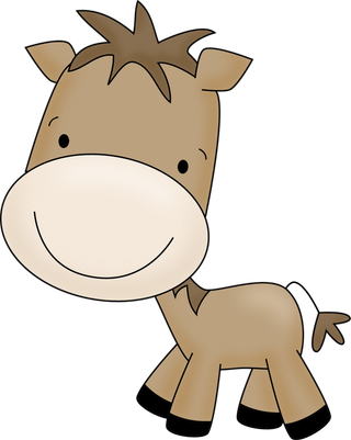 毛驴卡通简笔现代农业