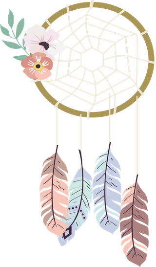 可爱羽毛花边挂饰素材