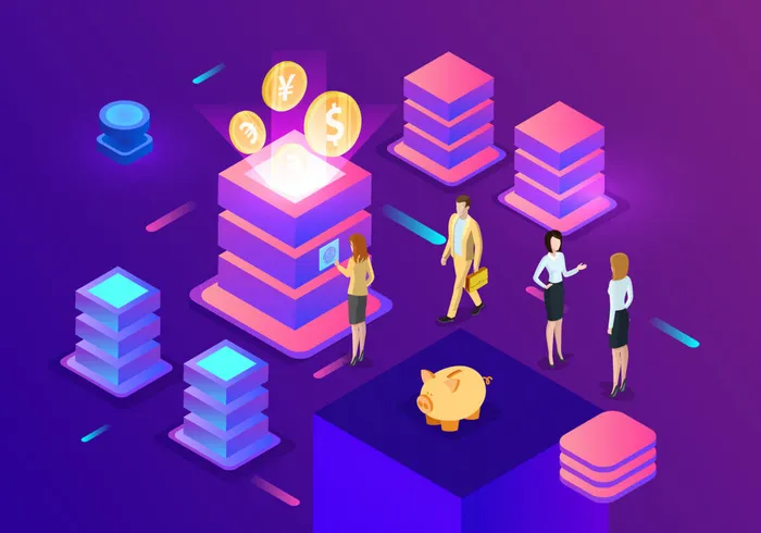 商务2.5D未来科技商务素材ai矢量模版下载