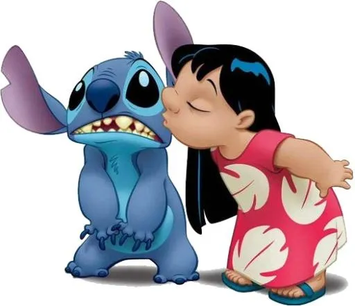 Lilo 亲吻 Stitch PNG免抠(526x454)