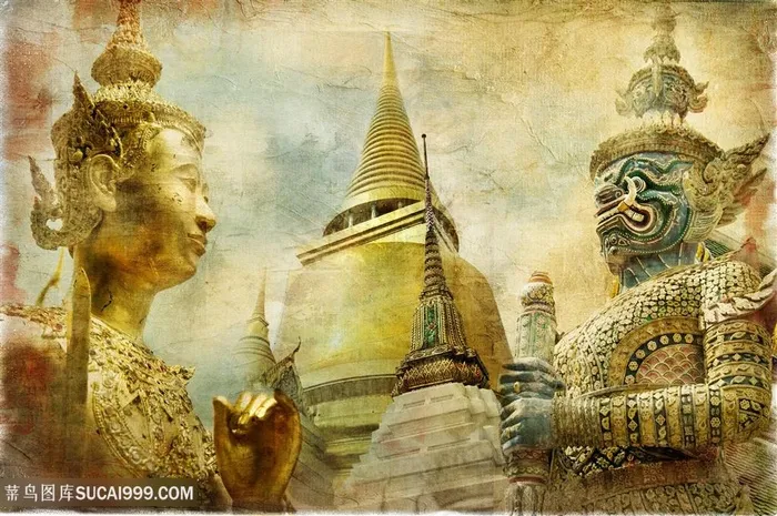 复古风景建筑欧洲油画艺术