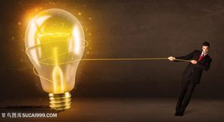 灯泡商务创意广告设计高清图片