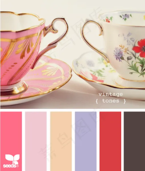 古董配色色卡色彩搭配