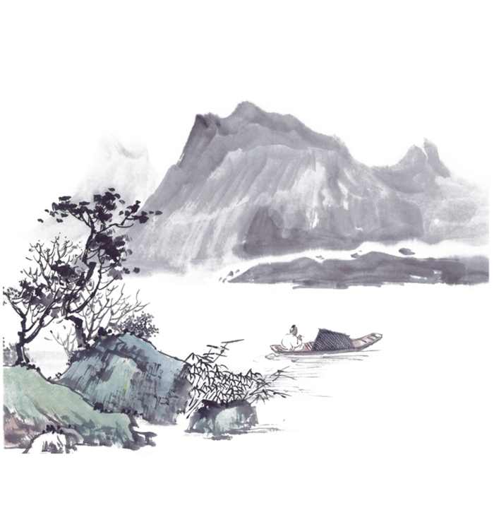 山水画素材中国风水墨画素材元素中国画