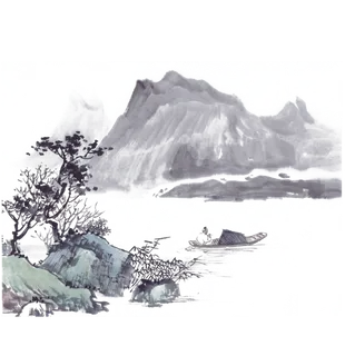 山水画素材中国风水墨画素材元素中国画 山水画素材中国风水墨画素材元素中国画