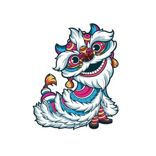舞狮卡通图案