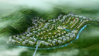 房地产鸟瞰图高清图片