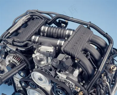 保时捷911Carrera997发动机局部摄影图