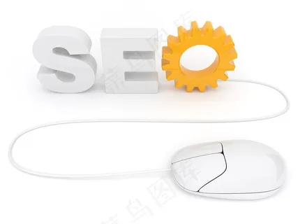 白色立体创意seo字体设计高清图片