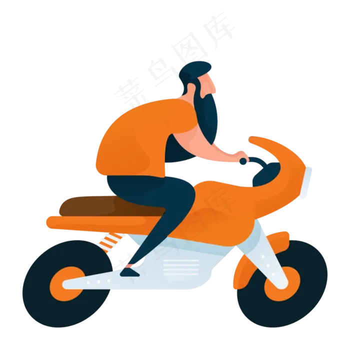 踦机车人物免抠图