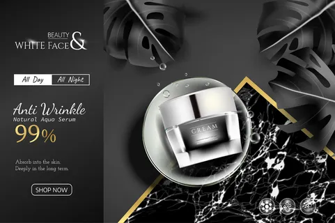 电商黑色化妆品销售海报 电商黑色化妆品销售海报