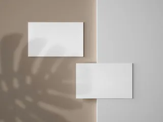 光影正反面高级感名片样机