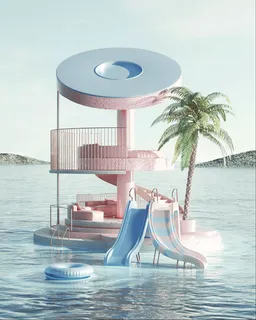 夏季游泳池背景 夏季游泳池背景