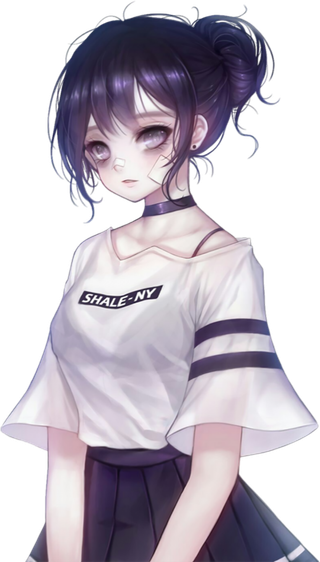 女孩卡通素材简笔