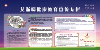 艾滋病健康教育宣传艾滋病 艾滋病展板 预防艾滋病 艾滋病宣传 