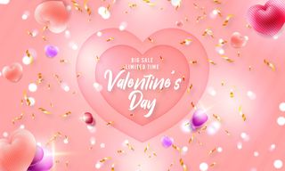 情人节爱情爱心粉色背景