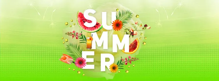 绿色夏日派对宣传海报