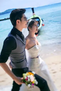 济州岛海边婚纱样片